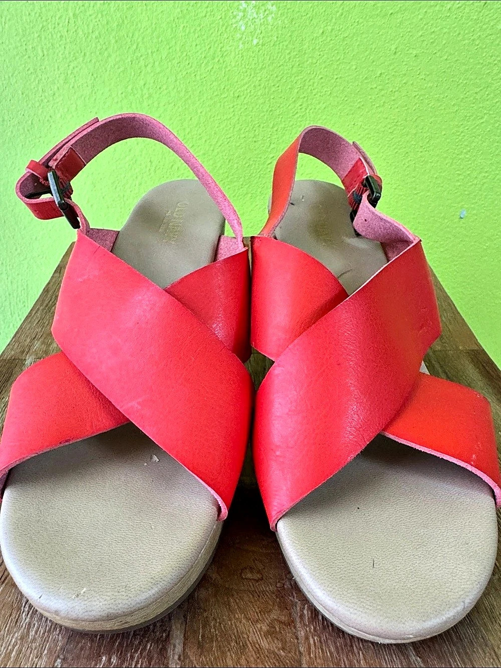 Old Navy Red Wedge Sandals